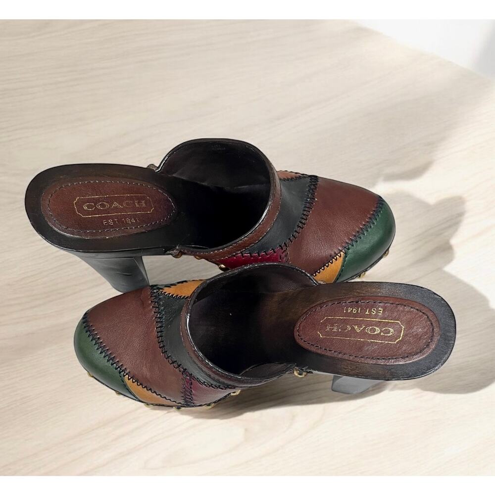 Y2K Coach Q242 Emilia Patchwork Leather Mule Size 6.5M - Picture 8 of 14